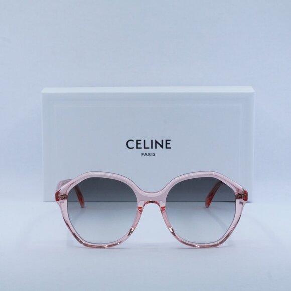 Final Price! Celine CL40201U 72B Sunglasses -Transparent Pink Frame, Grey Lenses - Picture 3 of 9